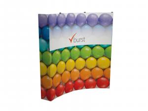 VBURST 8' Curved Fabric Pop-up with end caps