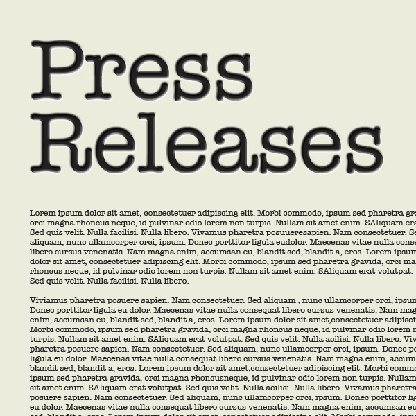Written press. Backlinks Press release.