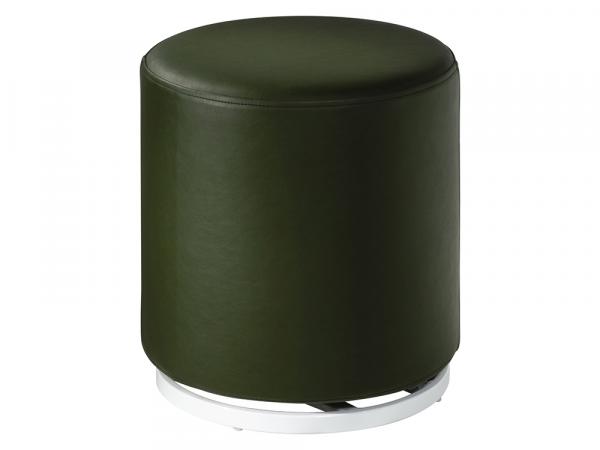 CEOT-048 (Forest Green Vinyl) | Marche Swivel Ottoman -- Trade Show Rental Furniture