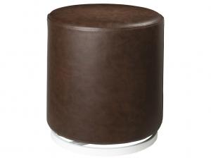 CEOT-051 (Distressed Brown Vinyl) | Marche Swivel Ottoman -- Trade Show Rental Furniture