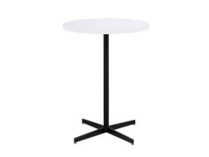 30" Round Bar Table w/ Blue Top and Silver Post and Base
 -- Trade Show Furniture Rental