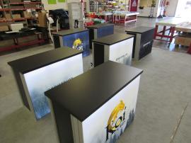 (4) MOD-1700 Backlit Counters with Tension Fabric Graphics and Locking Storage -- Image 2