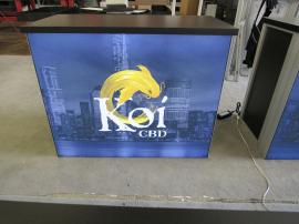 (4) MOD-1700 Backlit Counters with Tension Fabric Graphics and Locking Storage -- Image 3