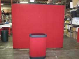 QD-139 Quadro S Pop Up Display with Fabric Panels and a Case-to-Counter Conversion
