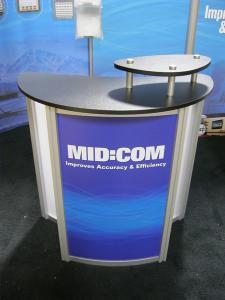 Modified ECO-2029 w/ Modified ECO-5C Podiums, Paradise Fabric Graphics (100% Recycled Content), and LED Lighting -- Image 2