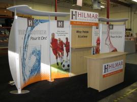 Modified ECO-2003 Inline with Custom Recycled Tension Fabric Canopies, 3D Lettering, and Custom Eco Panel Podium -- Image 1
