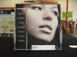 VK-1503 Perfect 10 Portable Hybrid Display with Header, Cubby, and Tension Fabric Graphics -- Image 1
