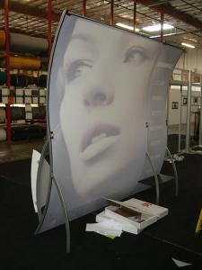 VK-1503 Perfect 10 Portable Hybrid Display with Header, Cubby, and Tension Fabric Graphics -- Image 2
