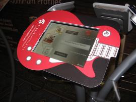 Misc. iPad Kiosks with Halo, Face Plate, and Vertical Support Custom Graphics -- Image 1