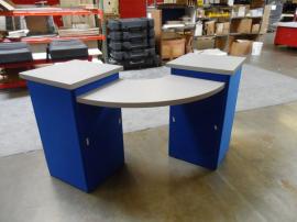 DI-660 Portable Folding Fabric Counters with Shelves -- Image 1