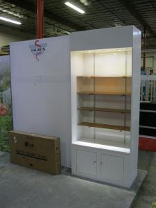 Custom eSmart (including 10x10 breakdown) with Backlit Counter, Custom Shelving, and Literature Stands -- Image 4