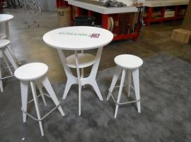 OTMB-100 Portable, Brandable Tables and Chairs in White -- Image 1