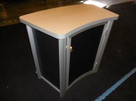 MOD-1175 Modular Pedestal with Tension Fabric Graphic and Locking Storage -- Image 2