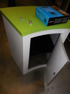 Custom Euro LT Modular Counter with Shelf and Locking Storage -- Image 3