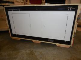 Custom Wood Counter with Locking Doors and Plex Countertop -- Image 3