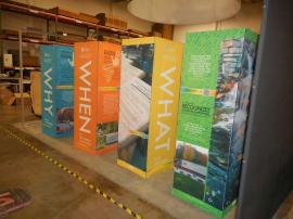 (8) 24" x 80" Modular Extrusion Towers with Fabric Graphics -- Image 1