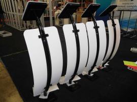(4) MOD-1336 iPad Stands with Graphics and Locking Clamshells