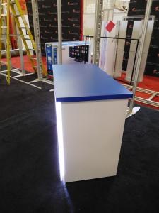 MOD-1556 Custom Counter with LED Lights and Locking Storage