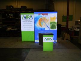 VK-1971 SuperNova LED Lightbox Displays with Tension Fabric Graphics and MOD-1701 Backlit Counter with Locking Storage