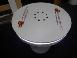 RENTAL: RE-704 Charging Station Table with Top Surface Graphic and LED Perimeter Lights