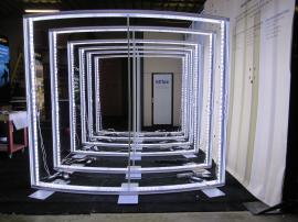 (6) 10 ft, Curved Double-sided SuperNova Lightboxes (shown without graphics)