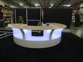 Custom 3-Section Circular Counter with Storage