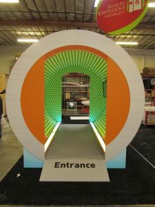 Custom Trade Show Exhibit with Monitors, Immersive Graphics, and Product Walk-Thru