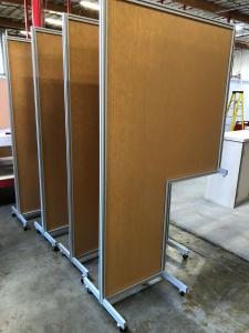 Custom and Standard Safety Dividers with Clear Acrylic and Aluminum Extrusion Frames