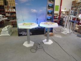 (2) MOD-1465 Wireless Charging Tables with Graphics and RGB Programmable LED Lights