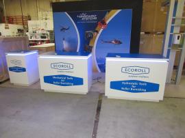 (2) MOD-1596 and (1) MOD-1593 Custom Counters with LED Accent Lights