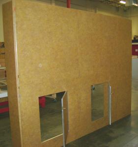 10' x 10' Euro LT Modular Laminate Exhibit with Storage Doors in the Backwall